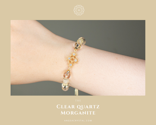 Healing Bracelet | Clear Quartz | Morganite
