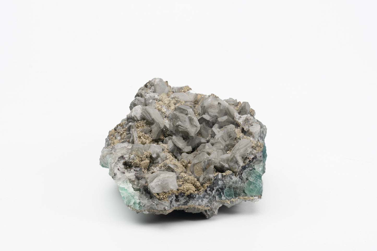 Green Fluorite, Barite, Pyrite Specimen | Unique Rocks