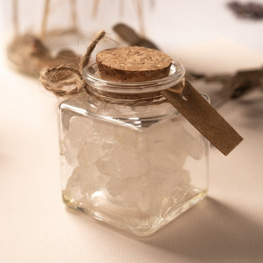 Crystal Stone Glass Healing Bottle | Aroma Stone | Gift For You | Multi Use | Clear Quartz | Master Healer Stone